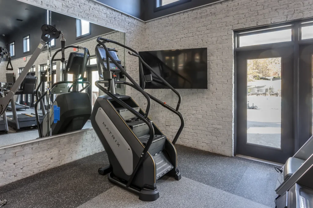 fitness center with cardio machines